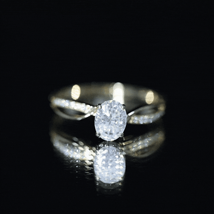 1.2 Carat Oval Lab Grown Diamond Ethically Sourced Engagement Ring for Women Lab - ( EF-VS ) - Rosec Jewels