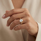 1 Carat Oval Lab Grown Diamond Ethically Sourced Engagement Ring for Women Lab - ( EF-VS ) - Rosec Jewels