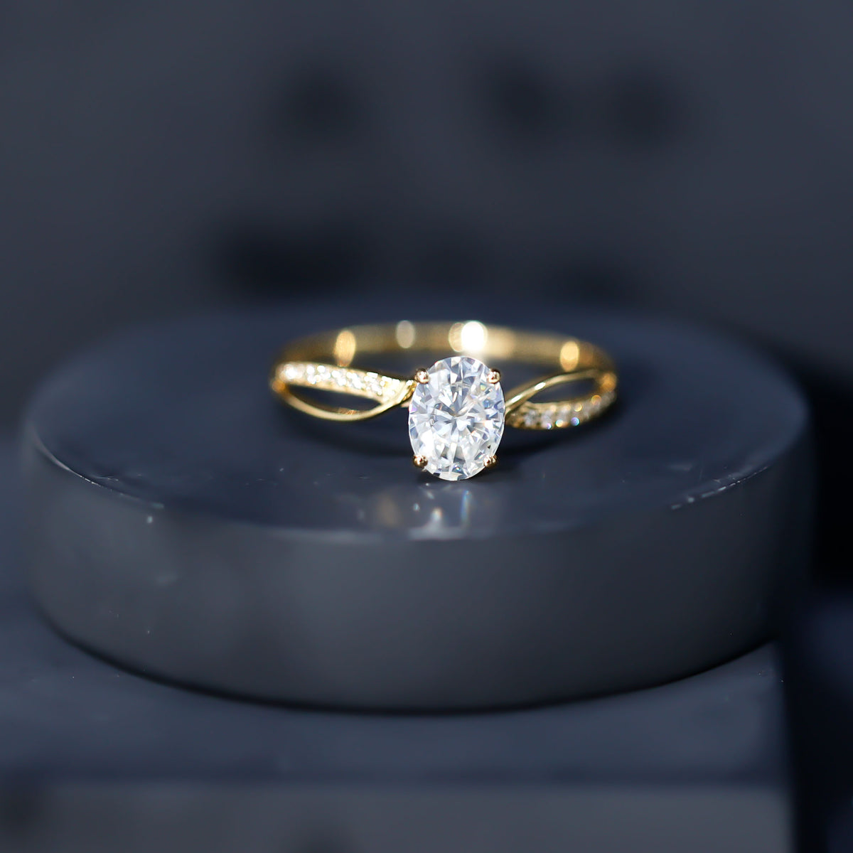1.2 Carat Oval Lab Grown Diamond Ethically Sourced Engagement Ring for Women Lab - ( EF-VS ) - Rosec Jewels