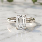Emerald Cut 2 Carat Engagement Ring with IGI Certified Lab Diamond Lab - ( EF-VS ) - Rosec Jewels