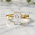 Emerald Cut 2 Carat Engagement Ring with IGI Certified Lab Diamond Lab - ( EF-VS ) - Rosec Jewels