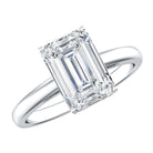IGI Certified Emerald Cut Lab Grown Diamond 3 Carat Engagement Ring Lab - ( EF-VS ) - Rosec Jewels