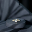 IGI Certified 1.2 Carat Oval Lab Grown Diamond Engagement Ring with Spaced Accent Lab - ( E-VS1 ) - Rosec Jewels