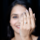 IGI Certified 1.2 Carat Oval Lab Grown Diamond Engagement Ring with Spaced Accent Lab - ( E-VS1 ) - Rosec Jewels