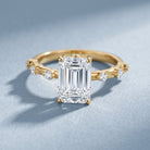 IGI Certified 3 Carat Emerald Cut Lab Grown Diamond Engagement Ring Lab - ( EF-VS ) - Rosec Jewels