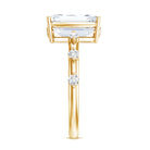 IGI Certified 3 Carat Emerald Cut Lab Grown Diamond Engagement Ring Lab - ( EF-VS ) - Rosec Jewels