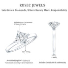 1 Carat Lab Created Diamond Princess Cut Engagement Ring IGI Certified Lab - ( E-VS1 ) - Rosec Jewels