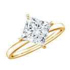 Solitaire 2 Carat Lab Grown Diamond Princess Cut Engagement Ring IGI Certified Lab - ( EF-VS ) - Rosec Jewels