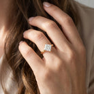 Solitaire 2 Carat Lab Grown Diamond Princess Cut Engagement Ring IGI Certified Lab - ( EF-VS ) - Rosec Jewels