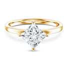 Solitaire 2 Carat Lab Grown Diamond Princess Cut Engagement Ring IGI Certified Lab - ( EF-VS ) - Rosec Jewels