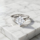 IGI Certified Lab Grown Diamond 3 Carat Princess Cut Engagement Ring Lab - ( E-VS1 ) - Rosec Jewels