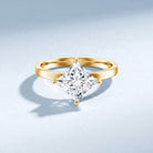 IGI Certified Lab Grown Diamond 3 Carat Princess Cut Engagement Ring Lab - ( E-VS1 ) - Rosec Jewels