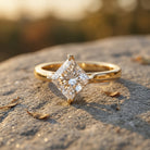 IGI Certified Lab Grown Diamond 3 Carat Princess Cut Engagement Ring Lab - ( E-VS1 ) - Rosec Jewels