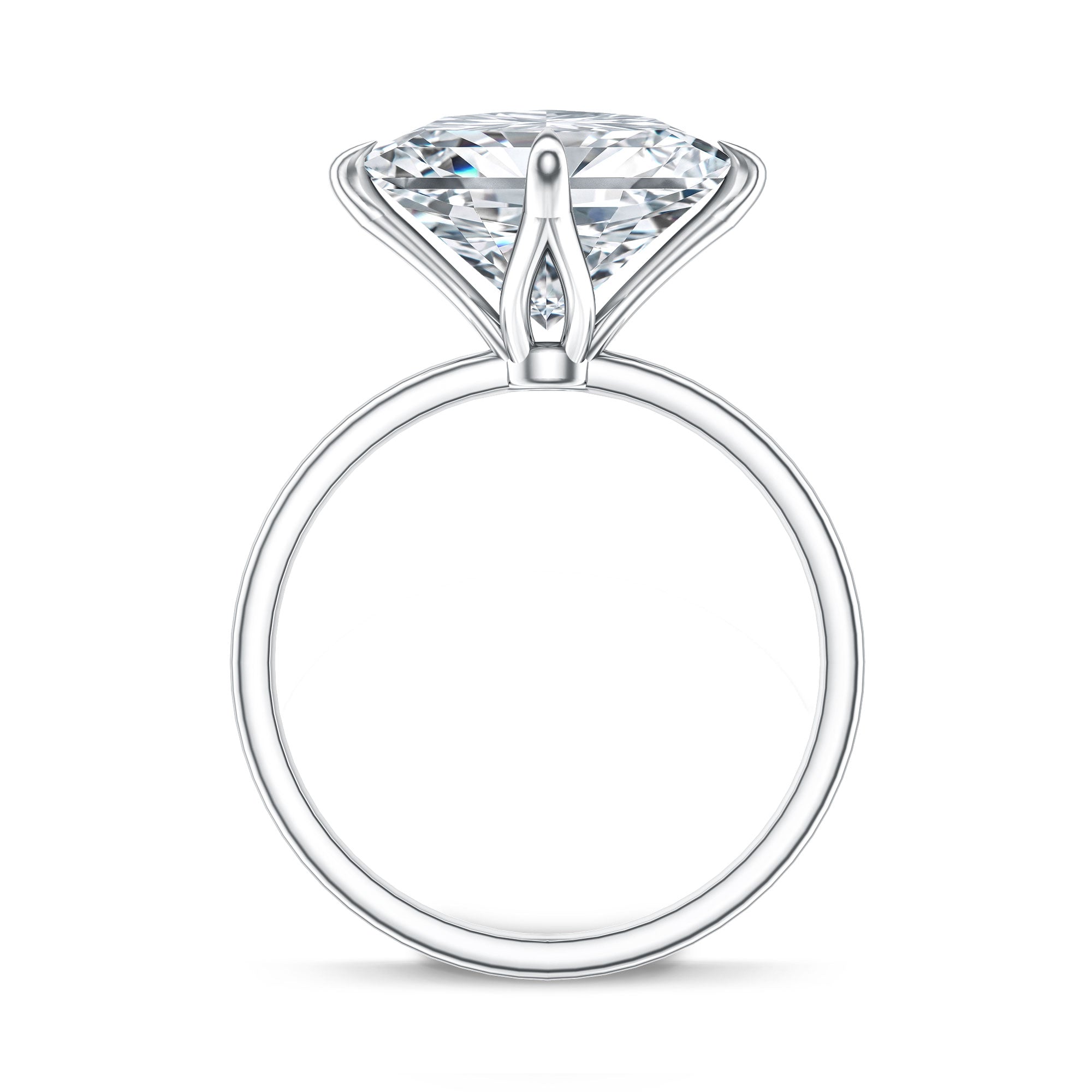 IGI Certified 4 Carat Princess Cut Lab Grown Diamond Engagement Ring Lab - ( E-VS1 ) - Rosec Jewels
