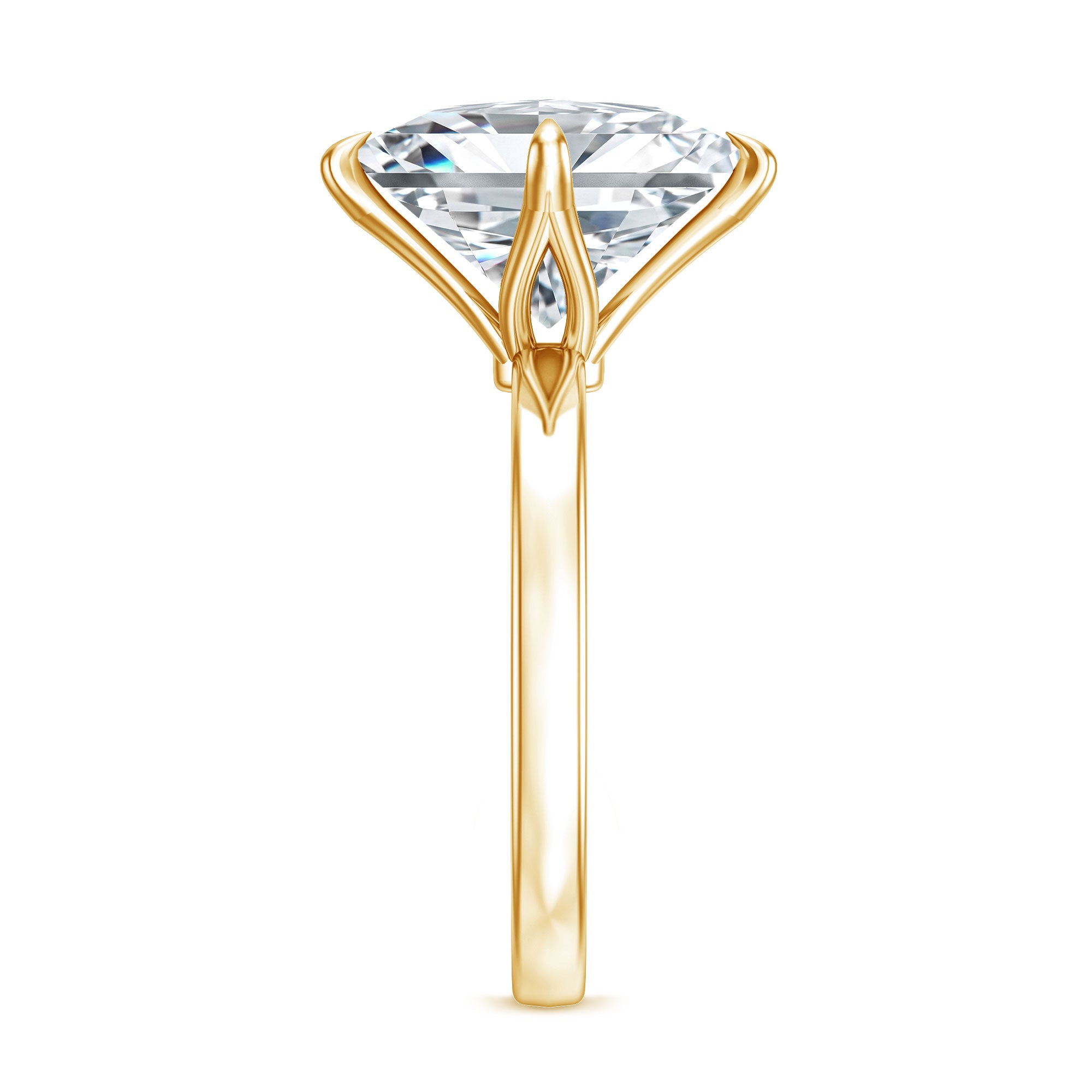 IGI Certified 4 Carat Princess Cut Lab Grown Diamond Engagement Ring Lab - ( E-VS1 ) - Rosec Jewels