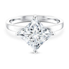 Solitaire 5 Carat Princess Cut Lab Grown Diamond Huge Engagement Ring with IGI Certificate Lab - ( E-VS1 ) - Rosec Jewels