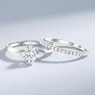IGI Certified 2 Carat Lab Grown Diamond Princess Cut Bridal Ring Set for Her Lab - ( E-VS1 ) - Rosec Jewels