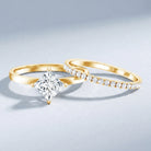 IGI Certified 2 Carat Lab Grown Diamond Princess Cut Bridal Ring Set for Her Lab - ( E-VS1 ) - Rosec Jewels