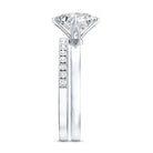 Rosec Jewels-IGI Certified 2 Carat Lab Grown Diamond Princess Cut Wedding Ring Set