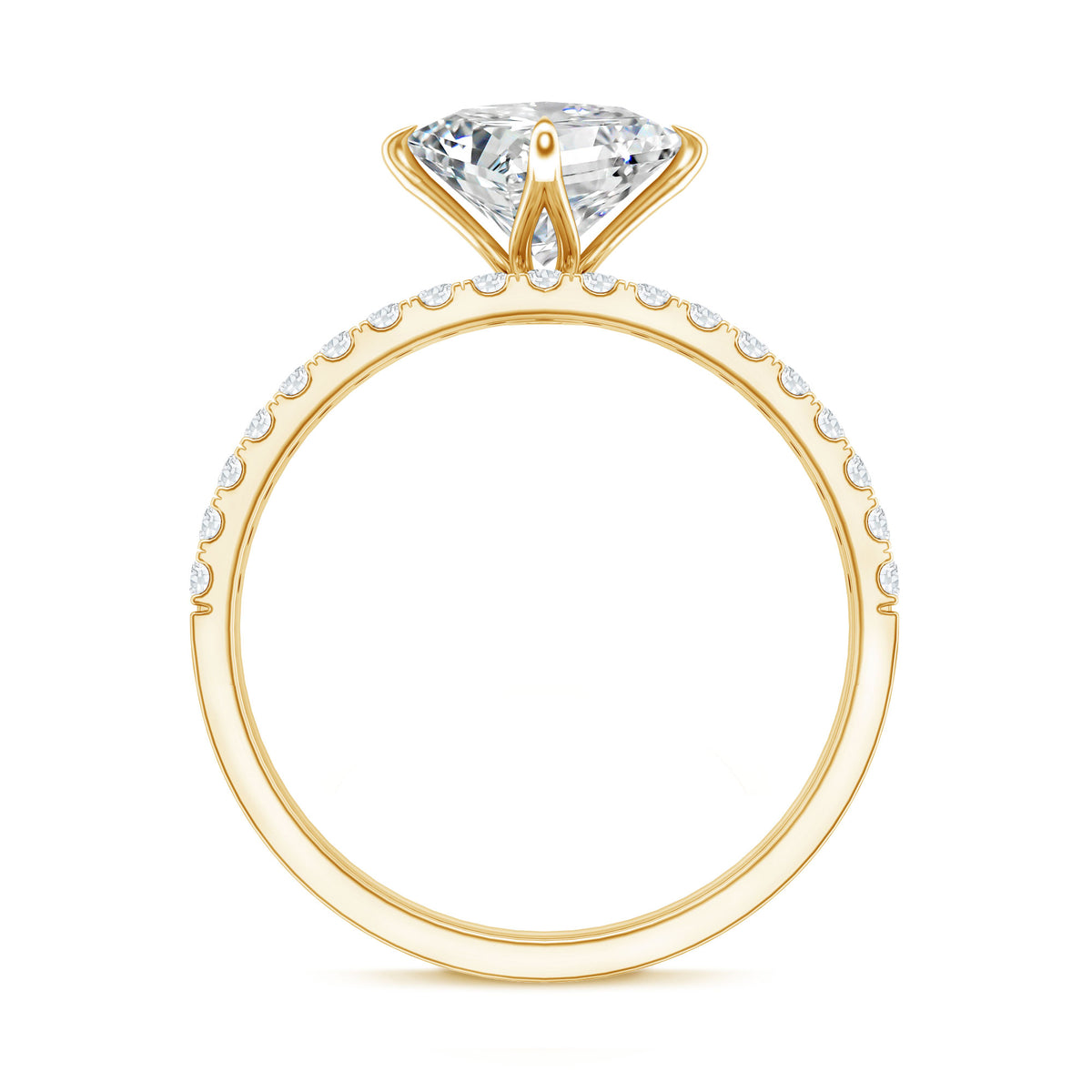 Rosec Jewels-IGI Certified 2 Carat Lab Grown Diamond Princess Cut Wedding Ring Set