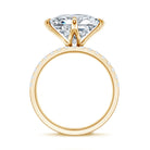 Rosec Jewels-IGI Graded 5 Carat Princess Cut Lab Grown Diamond Wedding Ring Set