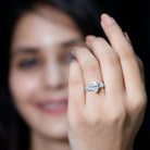 1 Carat Marquise Cut Lab Grown Diamond Split Shank Engagement Ring with IGI Certificate Lab - ( E-VS1 ) - Rosec Jewels