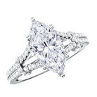 Rosec Jewels-IGI Certified 2 Carat Lab Grown Marquise Diamond Engagement Ring with Split Shank
