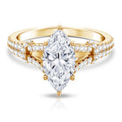 Rosec Jewels-IGI Certified 2 Carat Lab Grown Marquise Diamond Engagement Ring with Split Shank