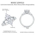 Rosec Jewels-Vintage Inspired Marquise Cut Lab Grown Diamond Split Shank Engagement Ring IGI Certified 3 Carat
