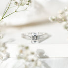 Ethically Sourced 3 Carat Lab Grown Diamond Emerald Cut Engagement Ring IGI Certified Lab - ( EF-VS ) - Rosec Jewels