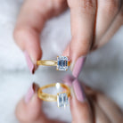 Ethically Sourced 3 Carat Lab Grown Diamond Emerald Cut Engagement Ring IGI Certified Lab - ( EF-VS ) - Rosec Jewels