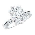 IGI Certified 3 Carat Lab Grown Diamond Oval Engagement Ring for Women Lab - ( EF-VS ) - Rosec Jewels
