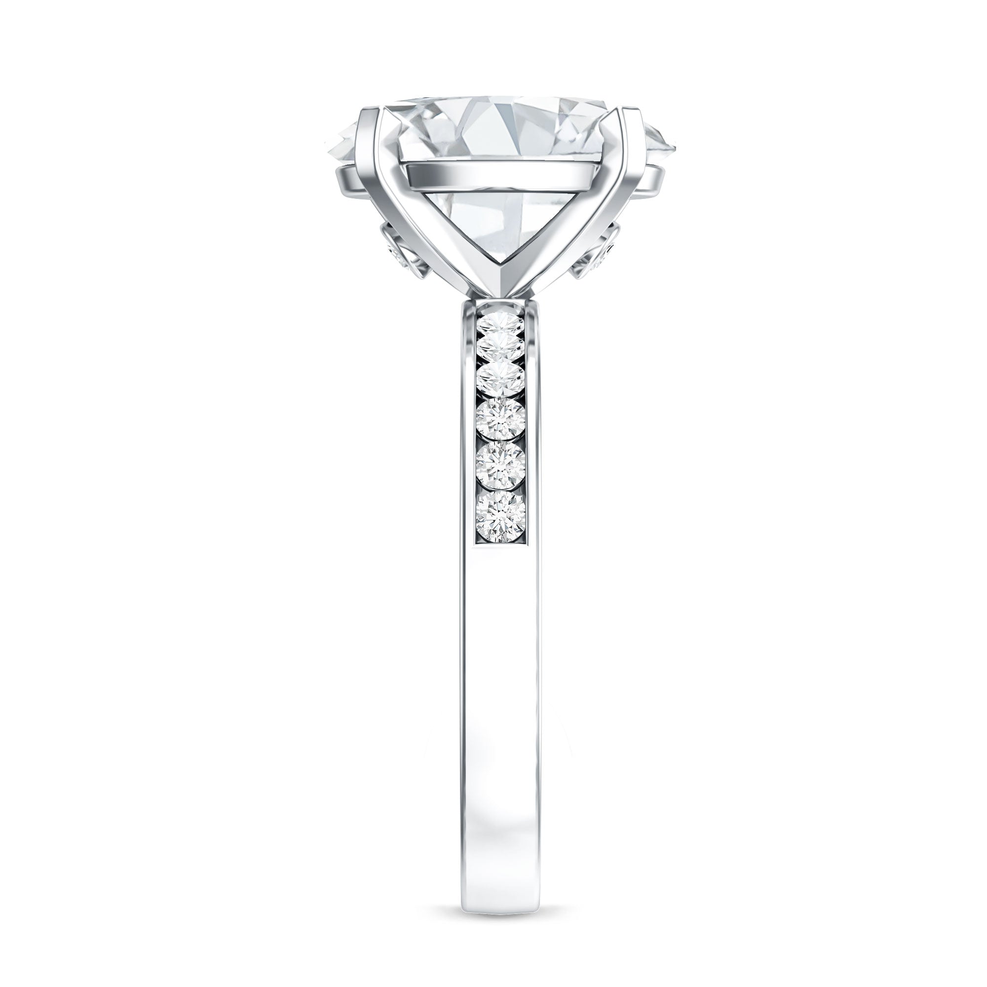IGI Certified 3 Carat Lab Grown Diamond Oval Engagement Ring for Women Lab - ( EF-VS ) - Rosec Jewels