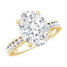IGI Certified 3 Carat Lab Grown Diamond Oval Engagement Ring for Women Lab - ( EF-VS ) - Rosec Jewels