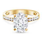 IGI Certified 3 Carat Lab Grown Diamond Oval Engagement Ring for Women Lab - ( EF-VS ) - Rosec Jewels