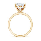 4 Carat Oval Shaped Lab Grown Diamond Huge Engagement Ring with IGI Certificate Lab - ( EF-VS ) - Rosec Jewels