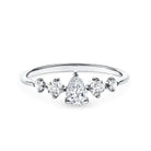 Rosec Jewels-Graduated Style Pear and Round Lab Grown Diamond Engagement Ring