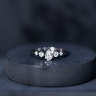 Rosec Jewels-Graduated Style Pear and Round Lab Grown Diamond Engagement Ring
