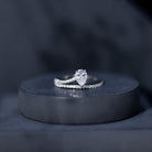 Rosec Jewels-Solitaire 0.6 Carat Pear Shape Lab Grown Diamond Designer Engagement Ring
