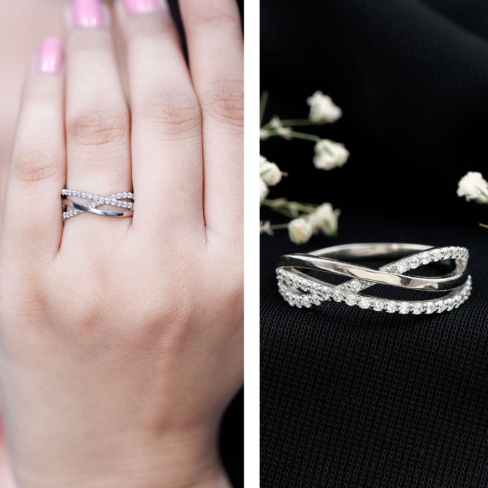 Rosec Jewels-Certified Lab Grown Diamond Orbit Ring for Women
