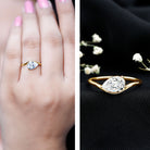 Rosec Jewels-1.3 Carat Pear Shaped Lab Grown Diamond Solitaire Engagement Ring