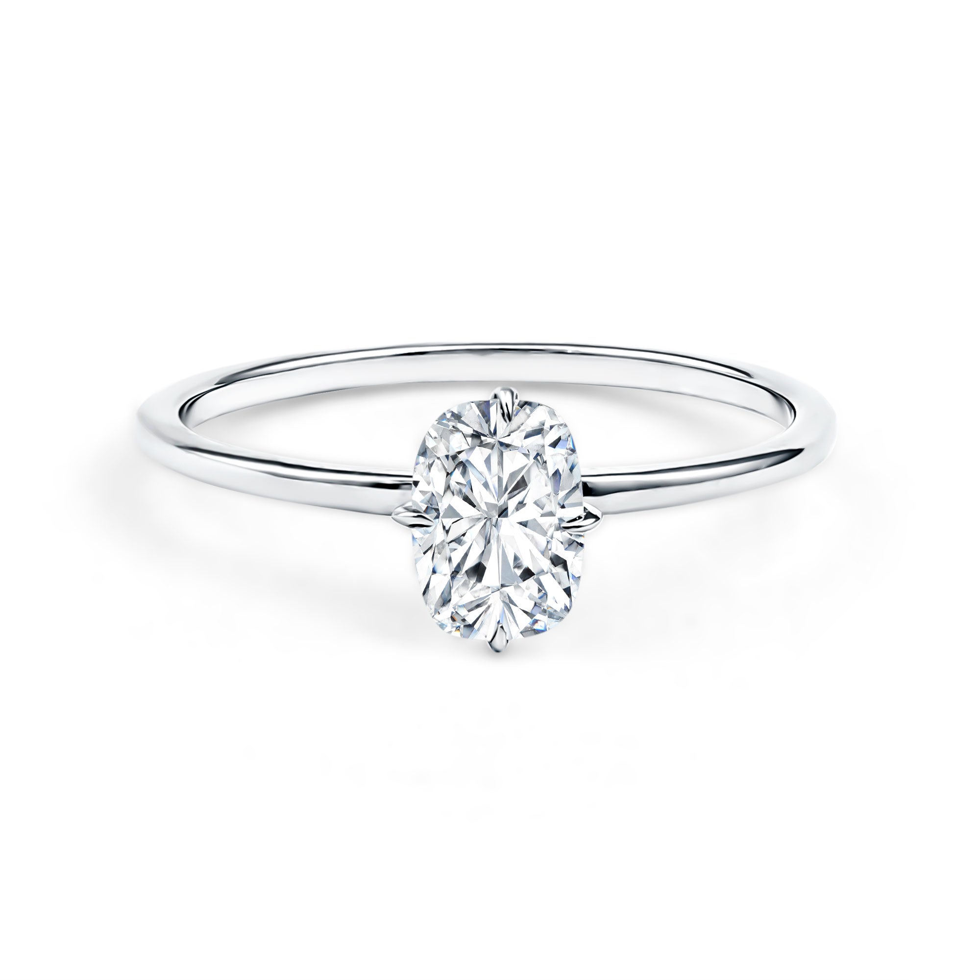 Rosec Jewels-Solitaire 1.2 Carat Elongated Cushion Cut Engagement Ring with Lab Grown Diamond
