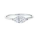 Marquise Cut 1 Carat Lab Grown Diamond East West Ring with IGI Certificate Lab - ( E-VS1 ) - Rosec Jewels