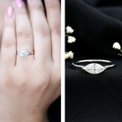 Rosec Jewels-East West Marquise Cut 1 Carat Lab Grown Diamond Solitaire Ring