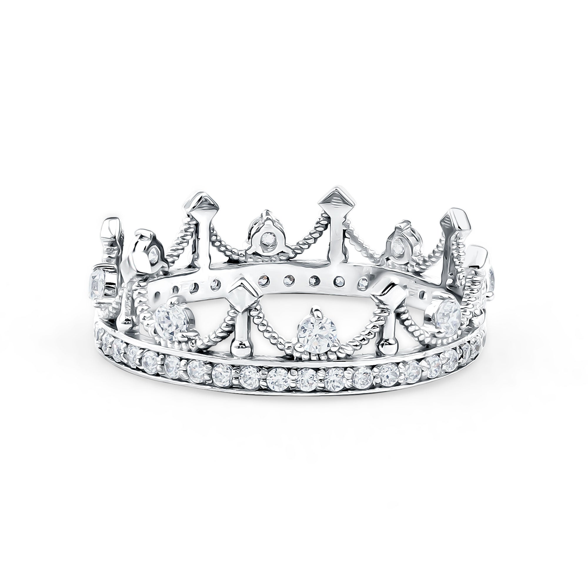 Rosec Jewels-Lab Grown Diamond Crown Eternity Band Ring for Women