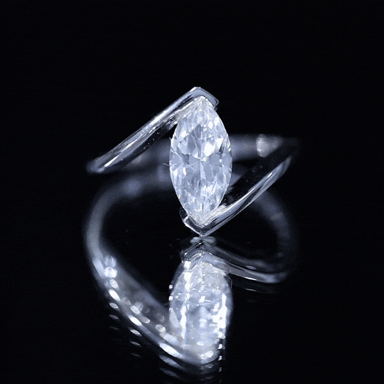 IGI Certified Marquise Cut 2 Carat Lab Grown Diamond Engagement Ring Lab - ( E-VS1 ) - Rosec Jewels