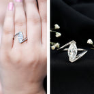 IGI Certified Marquise Cut 2 Carat Lab Grown Diamond Engagement Ring Lab - ( E-VS1 ) - Rosec Jewels
