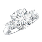 Rosec Jewels-4 Carat Lab Grown Diamond Three Stone Engagement Ring IGI Certified