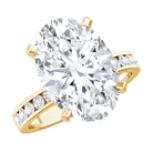 Oval Cut 5 Carat Lab Grown Diamond Big Engagement Ring with IGI Certificate Lab - ( EF-VS ) - Rosec Jewels