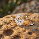 Oval Cut 5 Carat Lab Grown Diamond Big Engagement Ring with IGI Certificate Lab - ( E-VS1 ) - Rosec Jewels